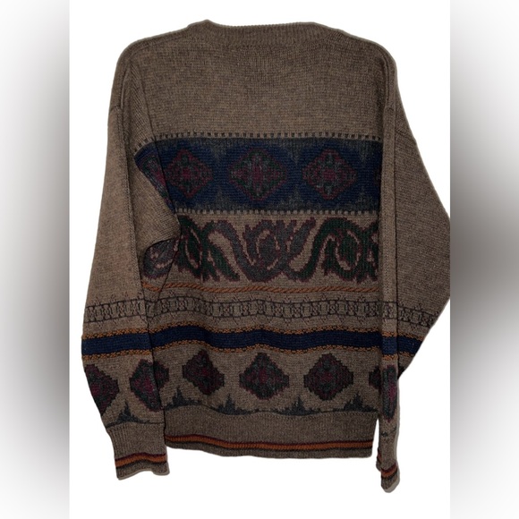 The Italian Sweater Co Wool Acrylic Blend Grandpa Cosby Style Made in Italy Sz L - Picture 4 of 4